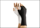 Nylon Long-Wristed, Half-Finger Gloves, One Size Fits All White, Per Dozen